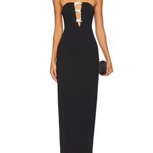 Black Strapless Bodycon Cocktail Dress